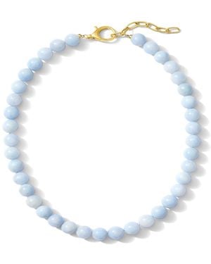 ALV Jewels Smooth Round Gemstone Necklace - Blue