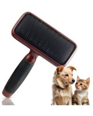 Aronkl Slicker Brush For Dogs Professional Grooming Undercoat Removal Long Short Hair Stainless Steel Pins Maplewood Handle - Brown