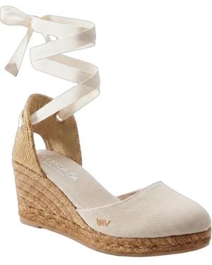 VISCATA Sagaro Canvas Espadrille Wedges - Natural