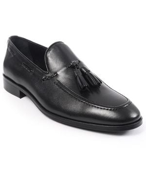 VELLAPAIS Fairfield Tassel Slip-on Loafers - Black