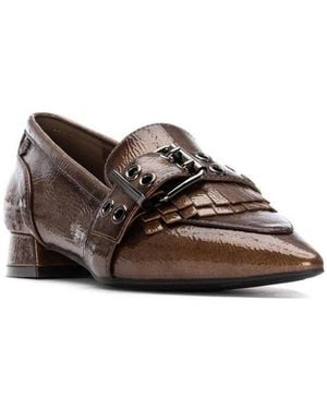 Xti Leather Pointed Toe Carmela Collection Loafers - Brown