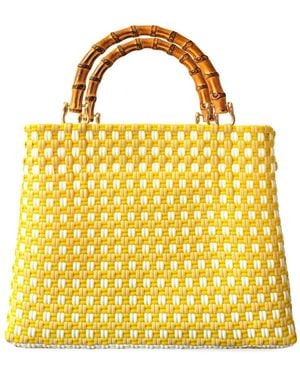 BrunnaCo Tuku Sunset Recycled Market Tote Bag - Yellow