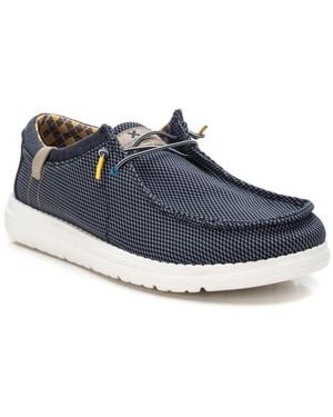 Xti Comfort Canvas Boat Shoes - Blue