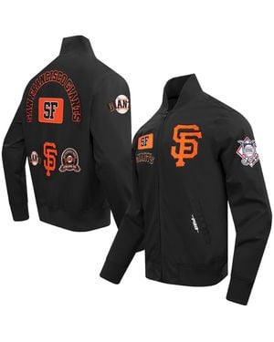 Pro Standard San Francisco Giants Area Code Twill Full-zip Jacket - Black