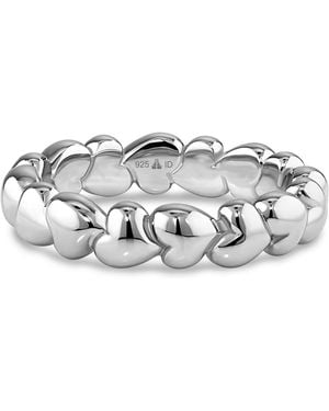 DEVATA Sweet Heart Eternity Band Ring - Metallic