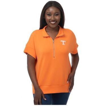 ZooZatZ Tennessee Volunteers Tri-blend Quarter-zip Flowy Top - Orange