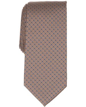 Club Room Belmont Neat Pattern Tie - Brown