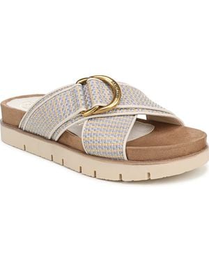 Sam & Libby Ander Slide Round Toe Sandals - White