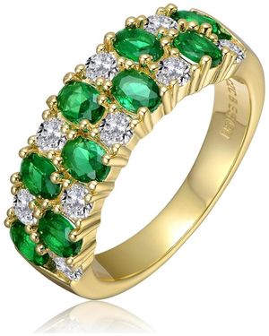 Genevive Jewelry Sterling Silver 14k Gold Plated - Green