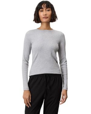 Pact Organic Cotton Perfect Rib Layering Long Sleeve - Gray