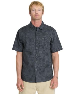 Quiksilver Koa Classic Printed Poplin Shirt - Gray