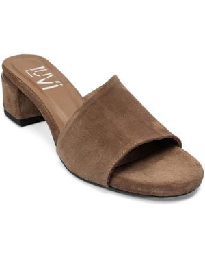 Forever & Always Shoes Forever And Always Shoes Delavie Leather Block Heel Sandal - Brown