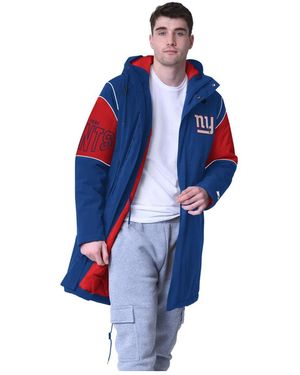 Starter Royal New York Giants Dynasty Polyfill Stadium Full-zip Jacket - Blue