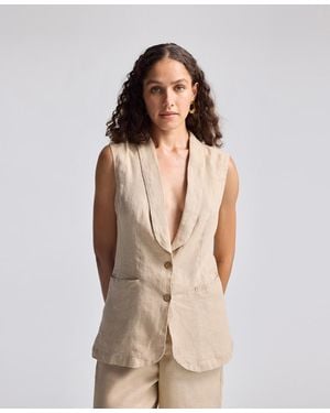 REISTOR Sleeveless Hemp Jacket - Natural