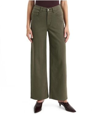 Pact Organic Cotton All-day Twill Wide Leg Pant - Green