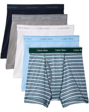 Calvin Klein 5-pack Cotton Classic Boxer Briefs Underwear - Blue