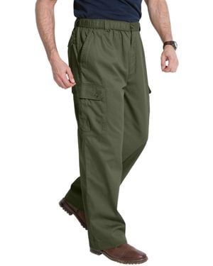 Kingsize Big & Tall Knockarounds Full-elastic Waist Cargo Pants - Green