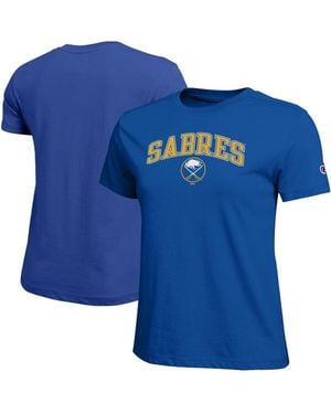 Champion Buffalo Sabres Arch Mascot Logo T-shirt - Blue