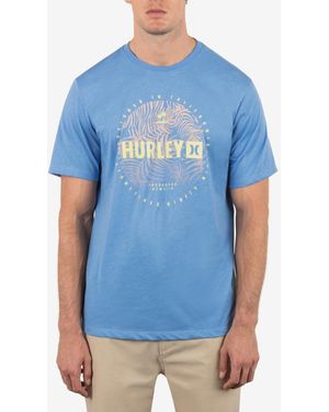 Hurley Palm World Short Sleeve T-shirt - Blue
