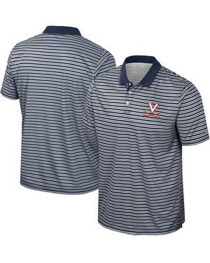 Colosseum Athletics Virginia Cavaliers Striped Polo Shirt - Blue