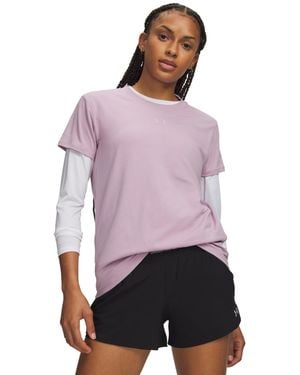 Under Armour Rival Core Short Sleeve Crew Neck - Purple