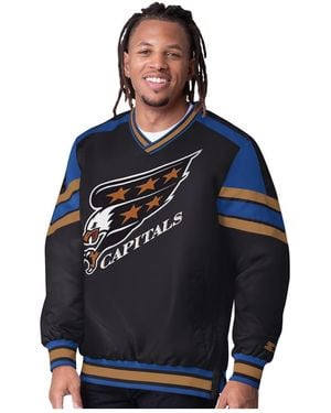 Starter Washington Capitals Reliever V-neck Pullover Jacket - Blue