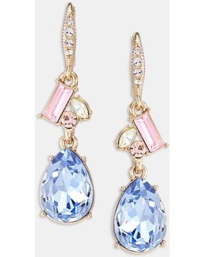 Givenchy Crystal Cluster Drop Earrings - Blue