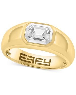 Effy Effy White Sapphire Bezel Ring (1-1/20 Ct. T.w. - Metallic
