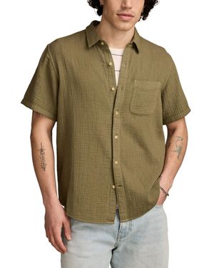 Lucky Brand Double Gauze Short Sleeve Shirt - Green