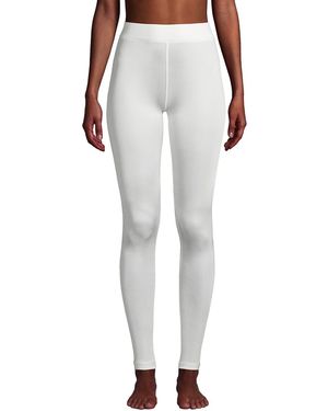 Lands' End Petite Silk Interlock Long Underwear leggings Pants - Gray