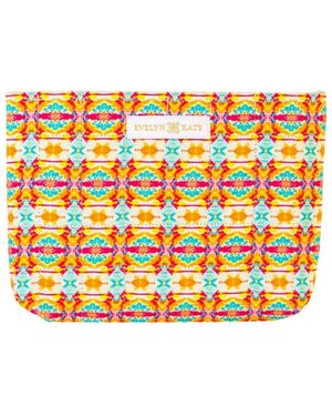 Evelyn & Kate Patterned Quilted Pouch - Multicolor