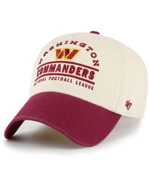 '47 Natural Washington Commanders Windham Clean Up Adjustable Hat - Red