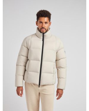 Jacket Cloud Long Sleeve Puffer Racer Jacket - Natural
