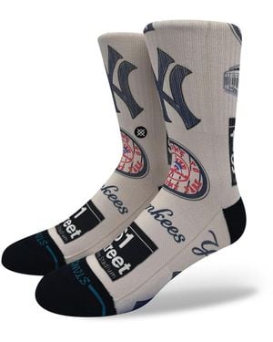 Stance And New York Yankees Local Crew Socks - Gray