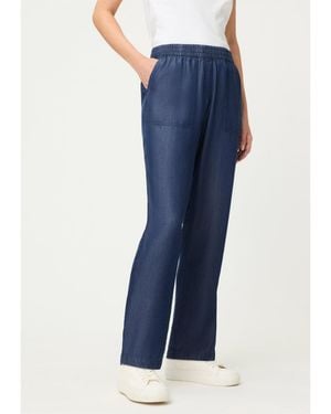 Olsen Soft Denim-look Pant - Blue