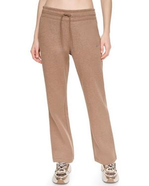 DKNY Metallic Bubble Open Leg Pull-on Pants - Natural