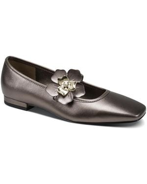 KARL LAGERFELD Sidra Mary Jane Ballet Flats - Brown