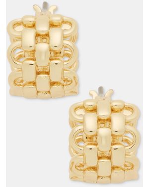 Ralph Lauren Tone 12mm huggie Earrings - Metallic