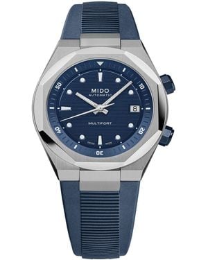 MIDO Multifort 8 Rubber Swiss Automatic Watch - Blue
