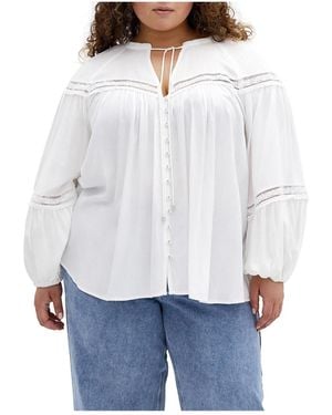 City Chic Plus Size Averi Shirt - White