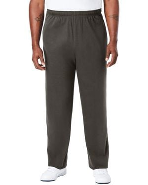 Kingsize Big & Tall Lightweight Jersey Open Bottom Sweatpants - Gray