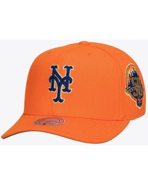 Mitchell & Ness New York Mets 50th Anniversary Patch Secondary Pro Snapback Hat - Orange