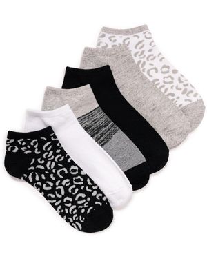 Muk Luks Low Cut Novelty Socks - White