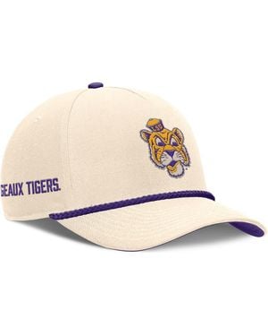 Nike And Natural Lsu Tigers Legacy Vintage Rope Rise Adjustable Hat