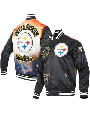 Pro Standard Pittsburgh Steelers Sublimated Satin Full-snap Jacket - Gray