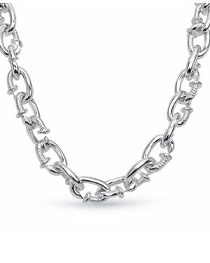 And Now This Open Link Chain Necklace - White