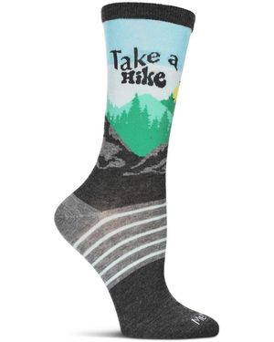 Memoi Take A Hike Rayon From Crew Socks - Green