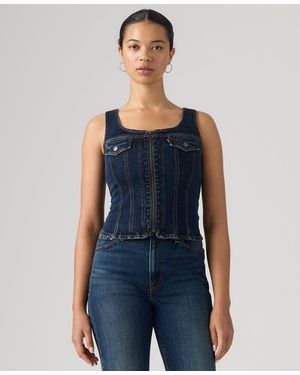 Levi's Vintage-like Front-zip Vest - Blue
