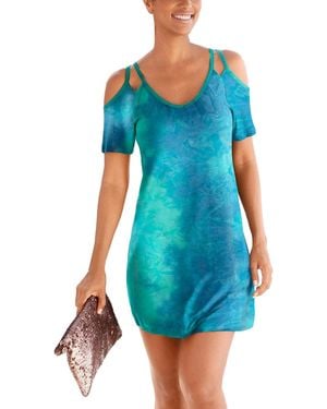 Lascana Cold Shoulder Dress - Blue