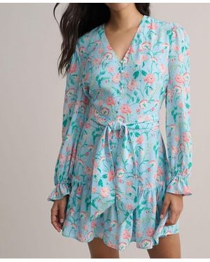 UNTUCKit Flounce Hem Daniella Dress - Blue